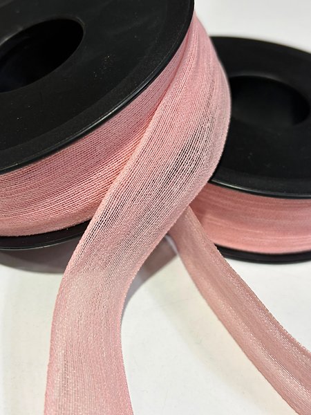 KETEN KURDELE 2,5 CM PUDRA