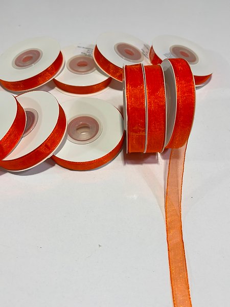KOYU TURUNCU ORGANİZE 1CM ORGANİZE KURDELE
