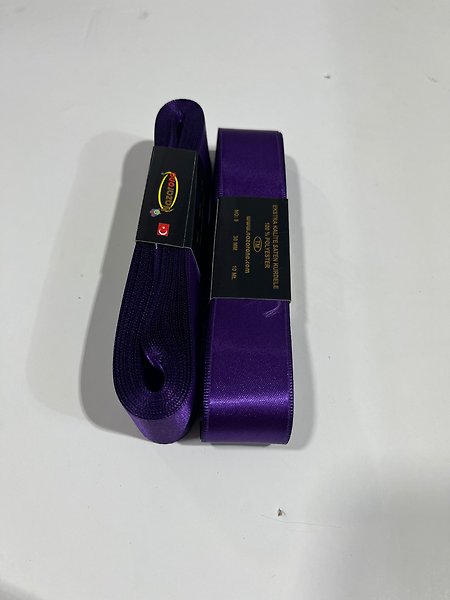 SATEN KURDELE 3CM MOR
