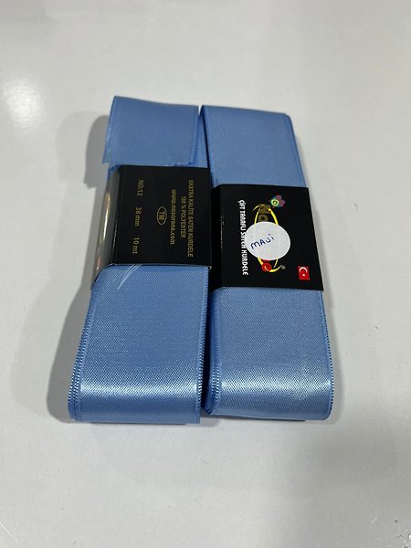 SATEN KURDELE 4CM MAVİ