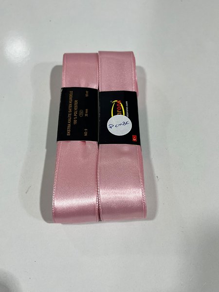 SATEN KURDELE 3CM  PEMBE
