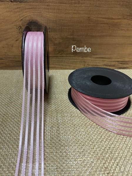 FİTİLLİ KURDELE  PEMBE 2,5 CM