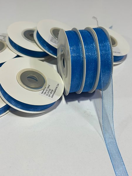 MAVİ ORGANİZE 1CM ORGANİZE KURDELE