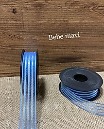 FİTİLLİ KURDELE  BEBE MAVİ 2,5 CM