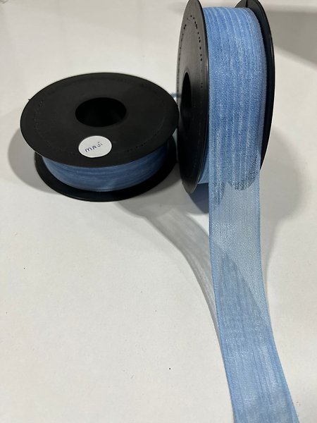KETEN KURDELE 2,5 CM MAVİ