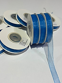 MAVİ ORGANİZE 1CM ORGANİZE KURDELE