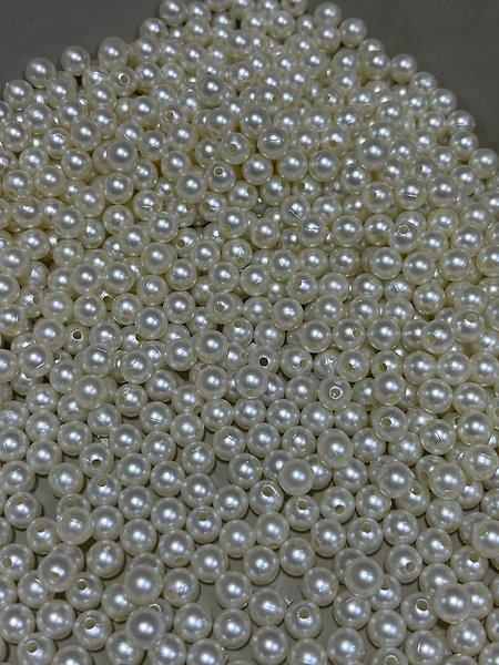 8MM KREM PLASTİK İNCİ 500GR