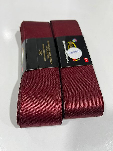 SATEN KURDELE 4CM BORDO