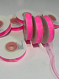 ŞEKER PEMBE ORGANİZE 1CM ORGANİZE KURDELE