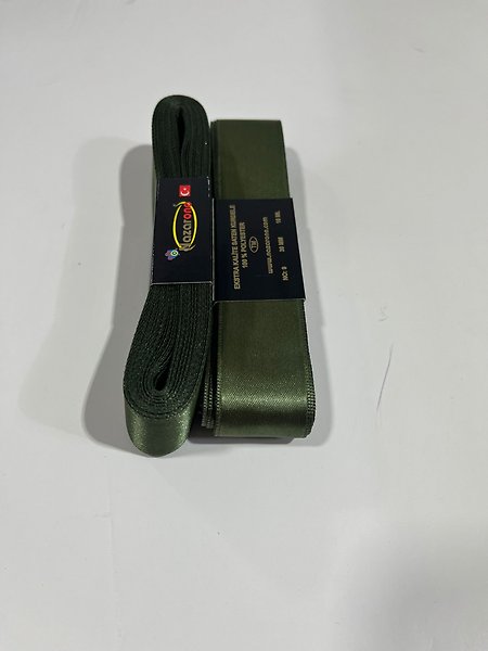 SATEN KURDELE 3CM KOYU YEŞİL
