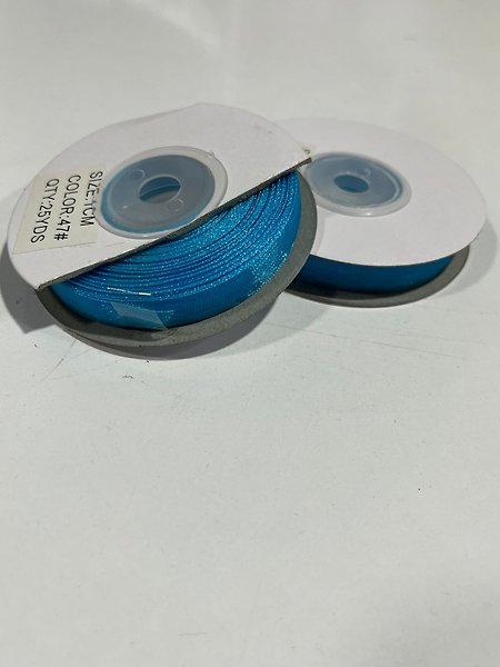 TURKUAZ 1CM ORGANİZE KURDELE