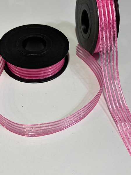 FİTİLLİ KURDELE KOYU PEMBE 2,5CM
