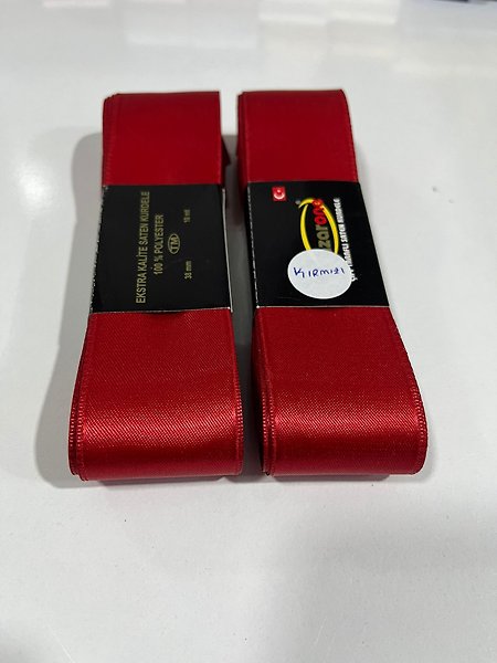 SATEN KURDELE 4CM KIRMIZI