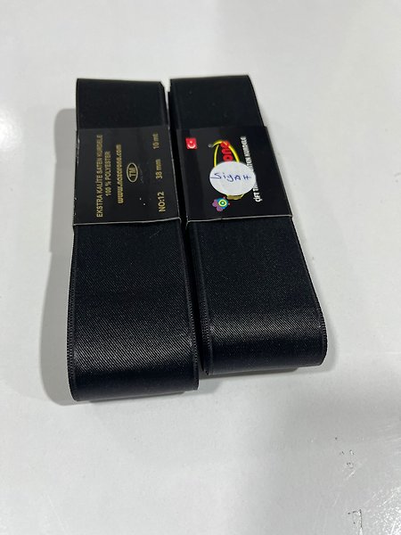 SATEN KURDELE 4CM SİYAH