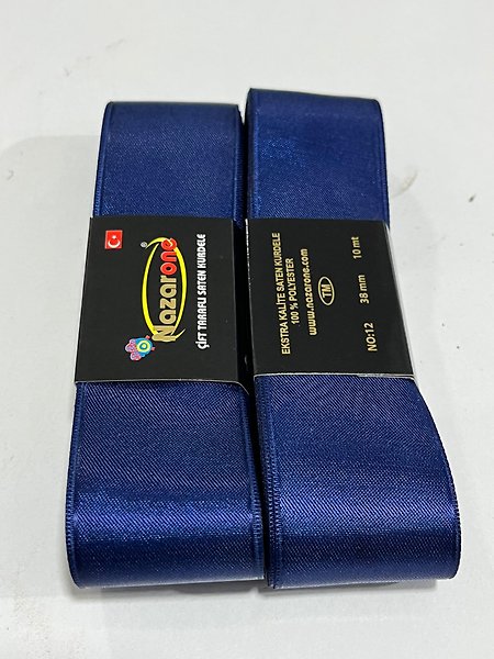 SATEN KURDELE 4CM LACİVERT