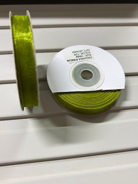YEŞİL 1CM ORGANİZE KURDELE