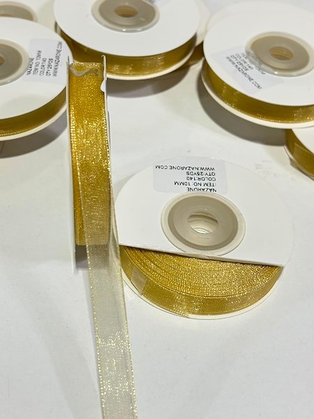 GOLD ORGANİZE 1CM ORGANİZE KURDELE