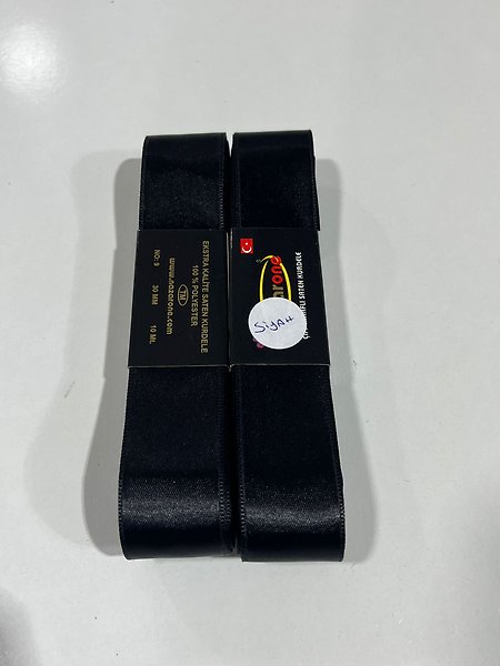 SATEN KURDELE 3CM SİYAH