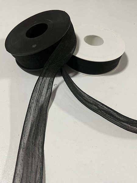 KETEN KURDELE 2,5CM SİYAH