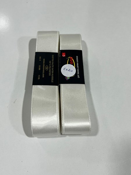 SATEN KURDELE 3CM EKRU