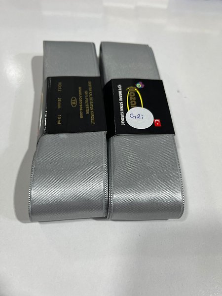 SATEN KURDELE 4CM GRİ