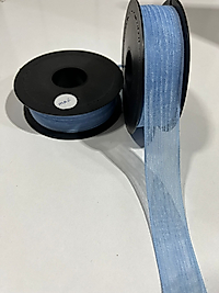 KETEN KURDELE 2,5 CM MAVİ
