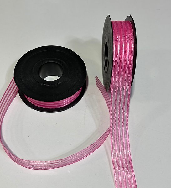 FİTİLLİ KURDELE KOYU PEMBE 2,5CM