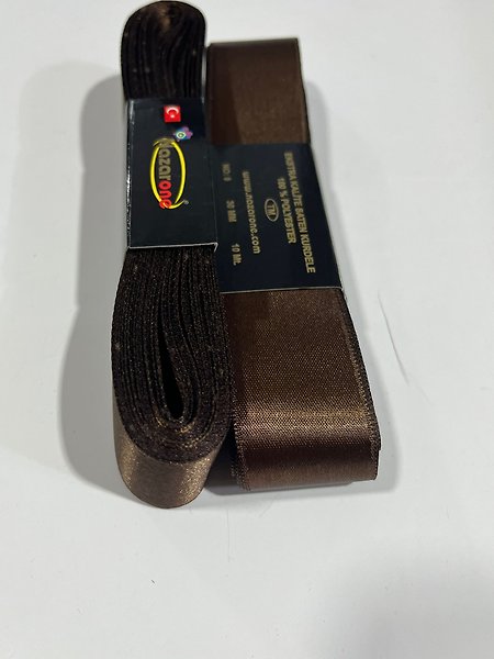 SATEN KURDELE 3CM KAHVE