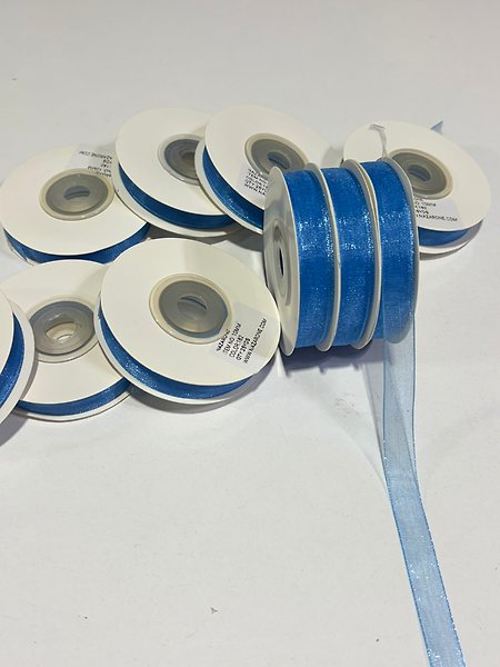 MAVİ ORGANİZE 1CM ORGANİZE KURDELE