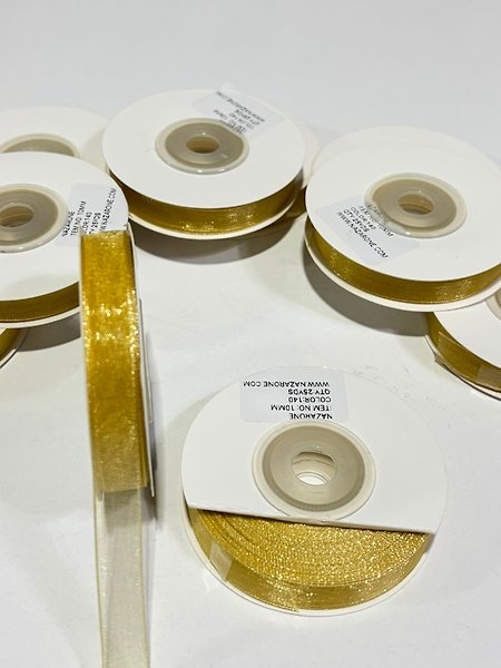 GOLD ORGANİZE 1CM ORGANİZE KURDELE