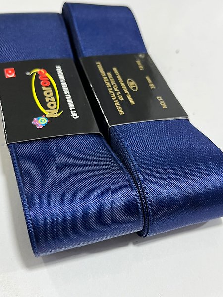 SATEN KURDELE 4CM LACİVERT