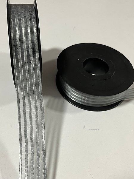 FİTİLLİ KURDELE  GRİ  2,5 CM