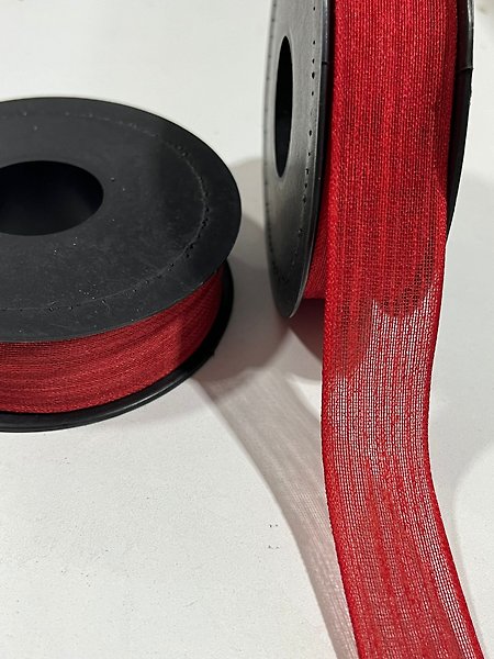 KETEN KURDELE 2,5CM KIRMIZI
