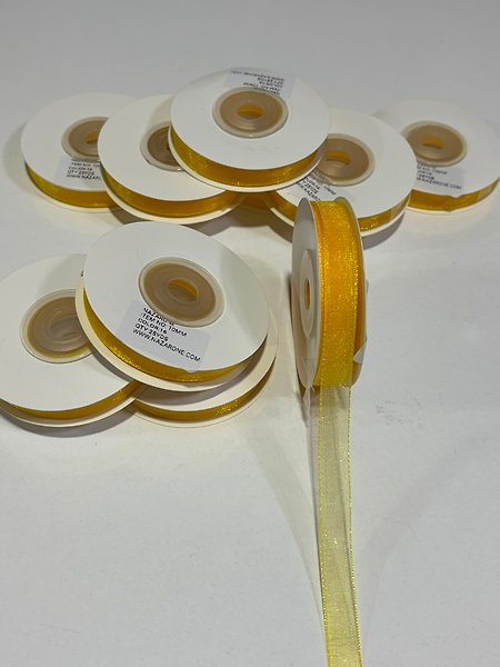 SARI ORGANİZE 1CM ORGANİZE KURDELE