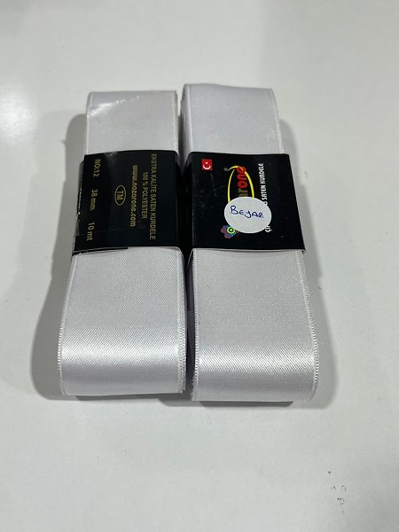 SATEN KURDELE 4CM BEYAZ