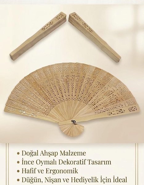 AHŞAP YELPAZE 10 ADET