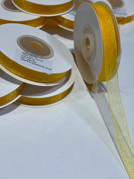SARI ORGANİZE 1CM ORGANİZE KURDELE