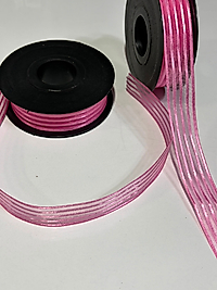 FİTİLLİ KURDELE KOYU PEMBE 2,5CM